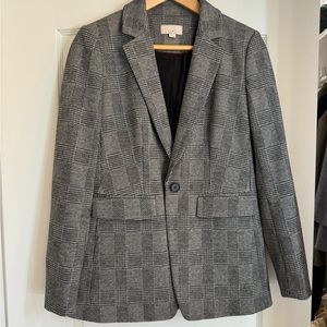Ann Taylor Loft plaid blazer
